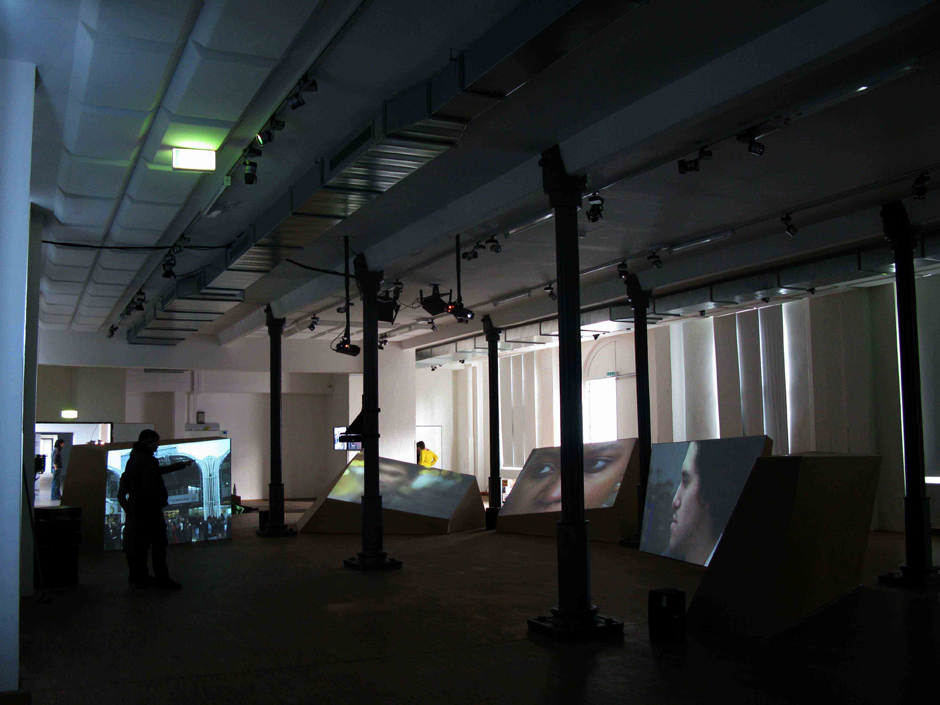 Installation of 'La ruine du regard' in Monitoring, Kasseler Dokfest November 2011